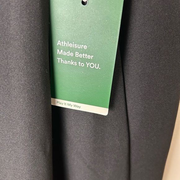 Halara Mid Rise Pocket Barrel Leg Pants L Black NWT Pleated Oversized Pull On - Picture 2 of 2